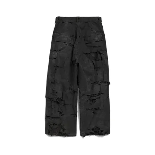 Distressed Large Cargo Pants