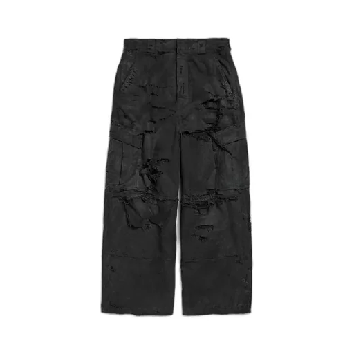 Distressed Large Cargo Pants