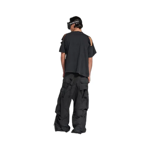 Distressed Large Cargo Pants