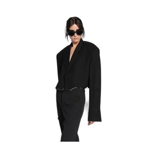 Cut Off Single Breasted Jacket