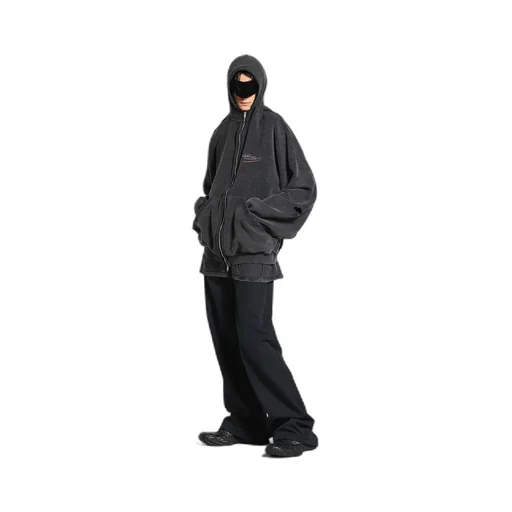 Political Campaign Inside-Out Zip-Up Hoodie Large Fit