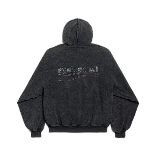 Political Campaign Inside-Out Zip-Up Hoodie Large Fit