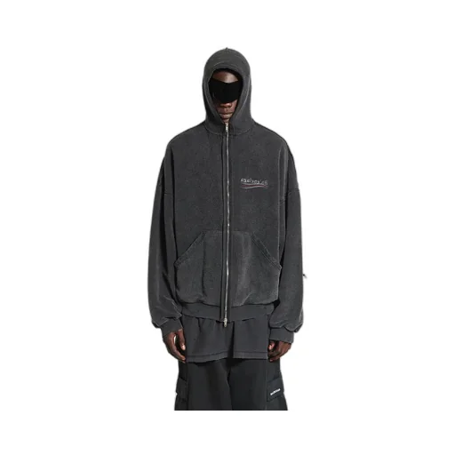 Political Campaign Inside-Out Zip-Up Hoodie Large Fit