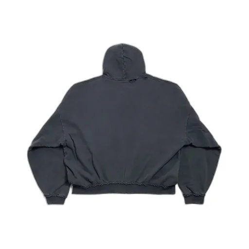 Pulled Zip-Up Hoodie Large Fit