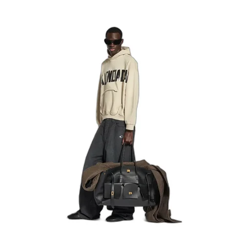 Tape Type Ripped Pocket Hoodie