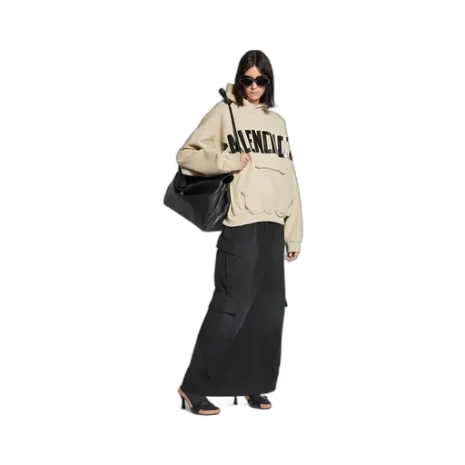 Tape Type Ripped Pocket Hoodie
