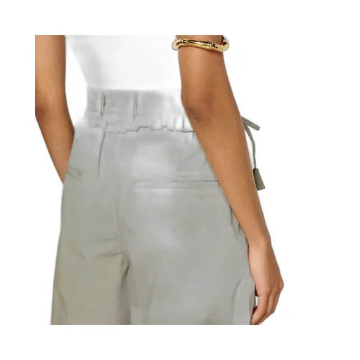 Cotton Twill Pants With Tie Sides