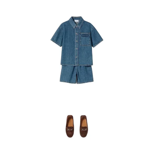 Children's Lasered Denim Shorts