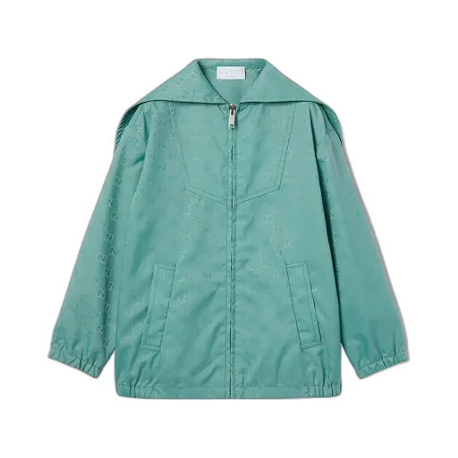Children's Gg Nylon Zip Jacket
