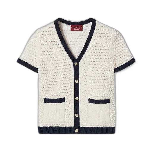 Fine Cotton Crochet Cardigan