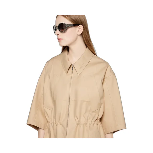 Cotton Gabardine Short Sleeve Jacket