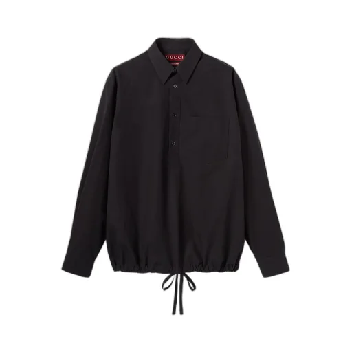 Cotton Poplin Shirt With Logo