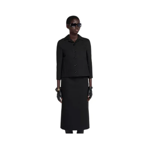 Cotton Gabardine 3/4 Sleeve Jacket
