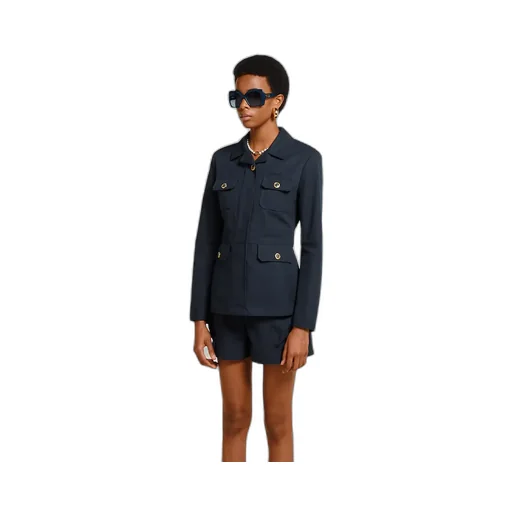 Cotton Canvas Jacket With Embroidery