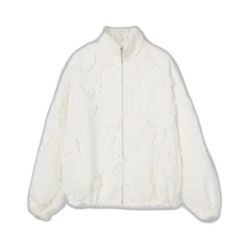 Cotton Wool Fil Coupé Zip Jacket
