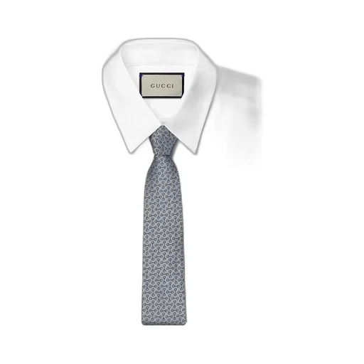 Horsebit Silk Jacquard Tie