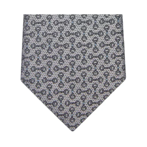 Horsebit Silk Jacquard Tie