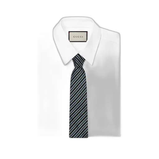 Striped Silk Jacquard Tie