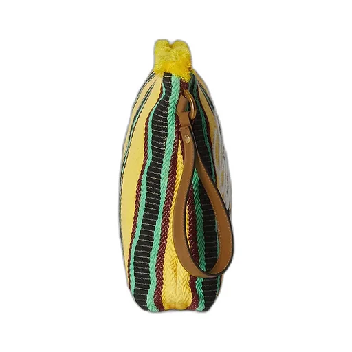 Large Embroidered Canvas Pouch