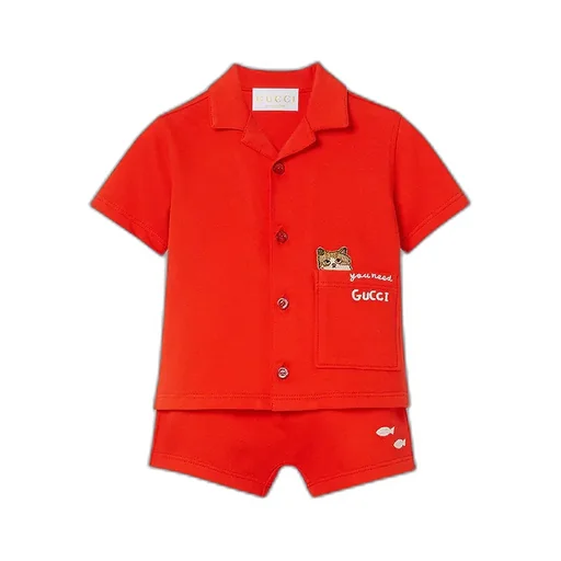 Baby Embroidered Cotton Shorts