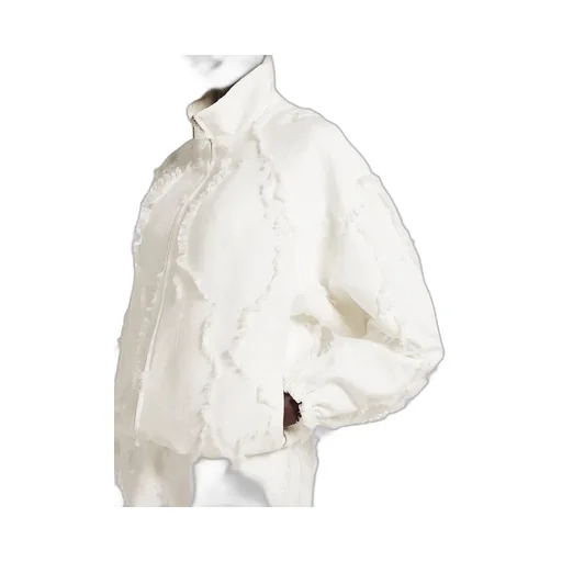 Cotton Wool Fil Coupé Zip Jacket
