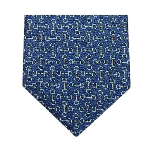 Horsebit Silk Jacquard Tie