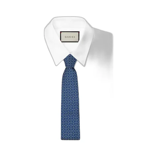 Horsebit Silk Jacquard Tie