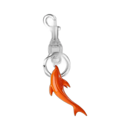 Engraved Dolphin Keychain Charm