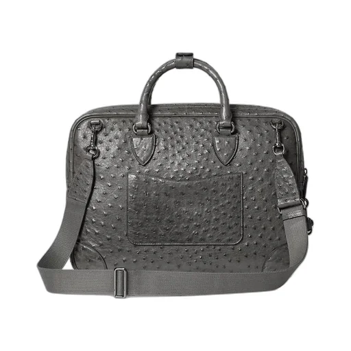 Ostrich Briefcase With Double G