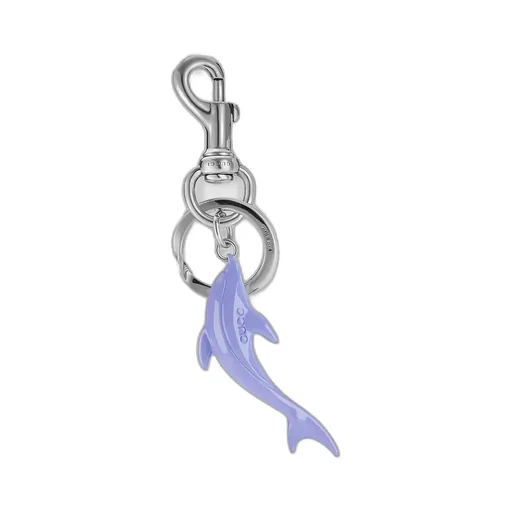 Engraved Dolphin Keychain Charm