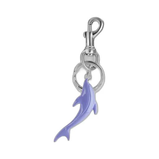 Engraved Dolphin Keychain Charm
