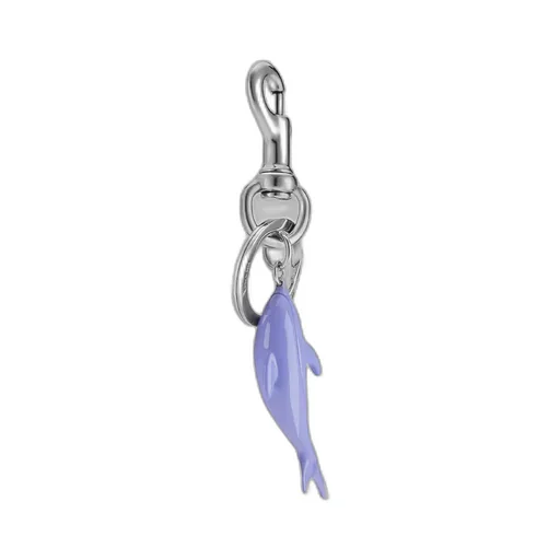 Engraved Dolphin Keychain Charm
