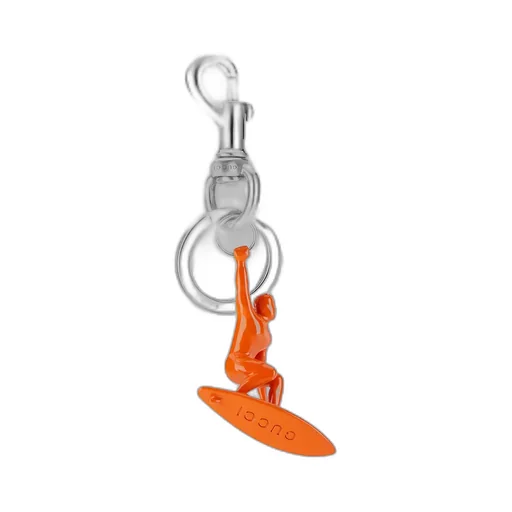 Engraved Surfer Keychain Charm