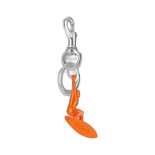 Engraved Surfer Keychain Charm