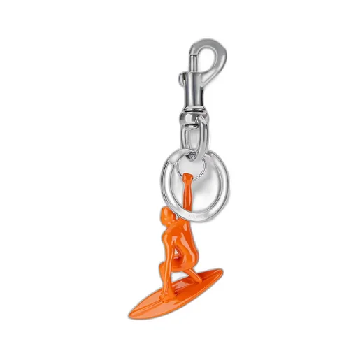 Engraved Surfer Keychain Charm