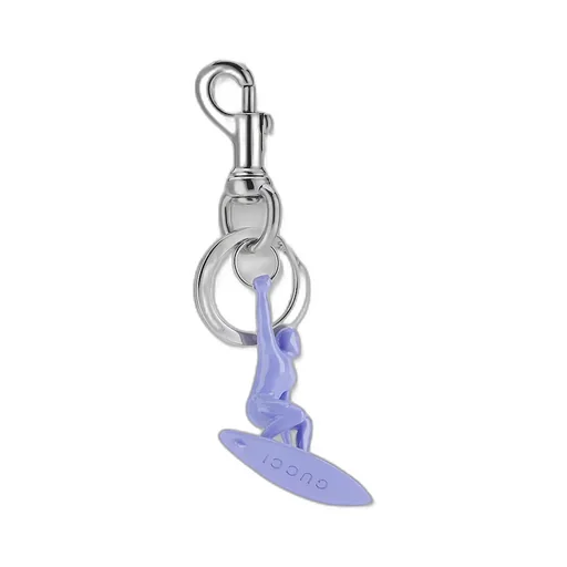 Engraved Surfer Keychain Charm
