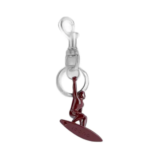 Engraved Surfer Keychain Charm