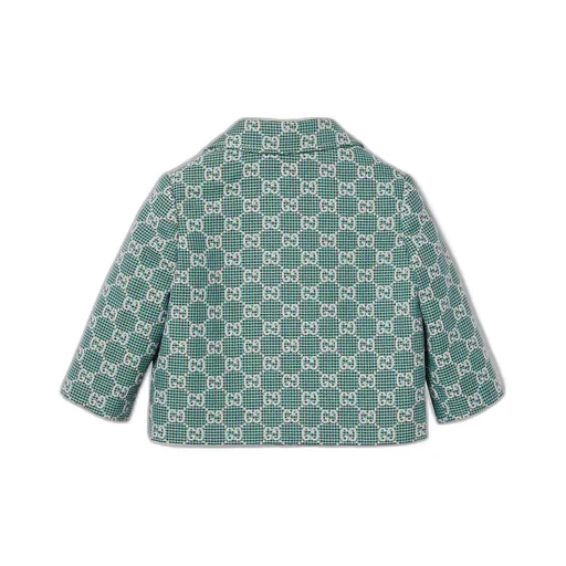 Baby Gg Cotton Houndstooth Jacket