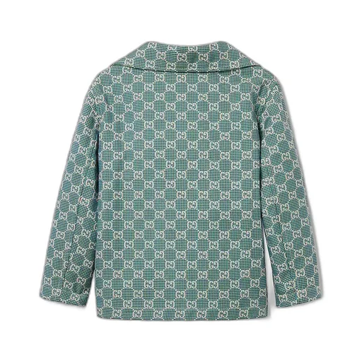 Children's Gg Cotton Houndstooth Jacket