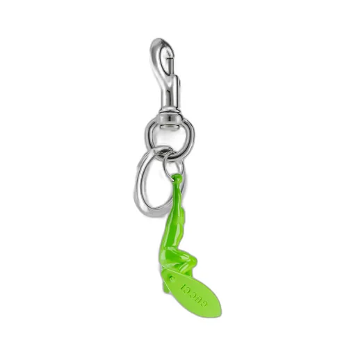 Engraved Surfer Keychain Charm