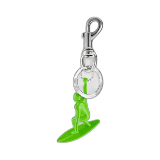 Engraved Surfer Keychain Charm