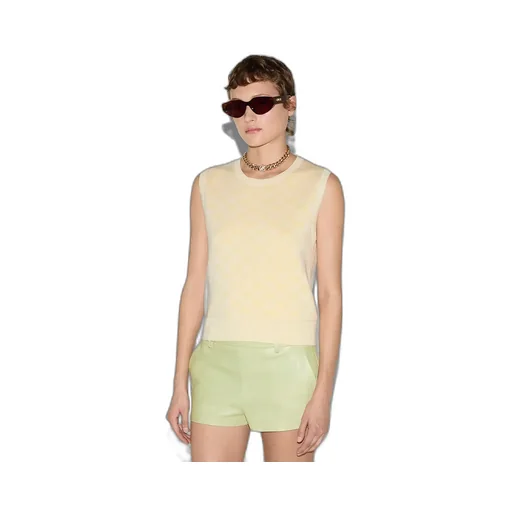 Fine Gg Cotton Sleeveless Top