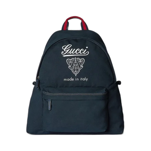 Printed Canvas Maxi Backpack