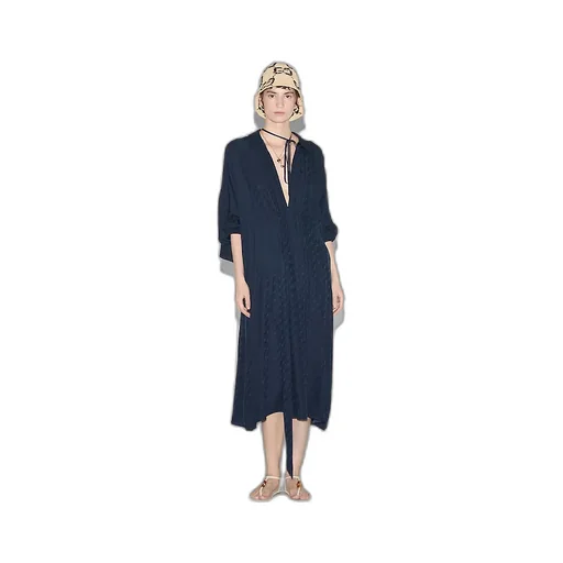 Gg And Chain Silk Jacquard Dress