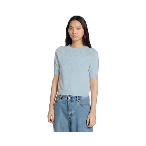 Gg Cotton Crewneck Top