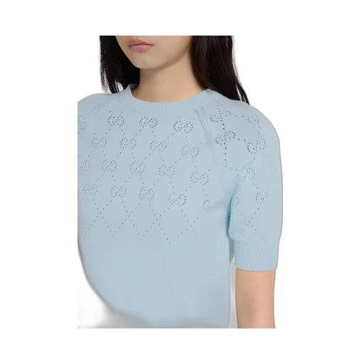 Gg Cotton Crewneck Top
