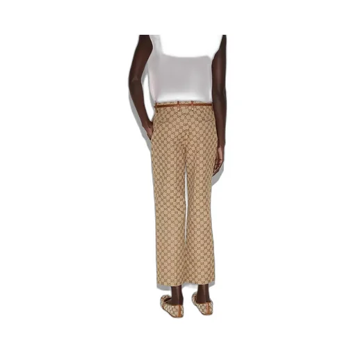 Gg Canvas Trousers With Horsebit
