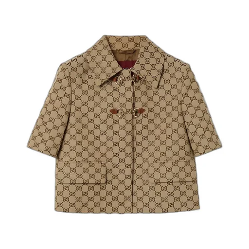 Gg Canvas Jacket With Horsebit