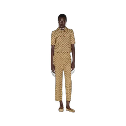 Gg Canvas Jacket With Horsebit