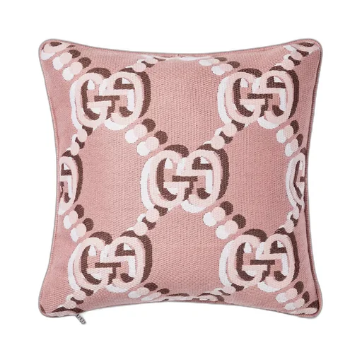Wool Cushion With Gg Shadow